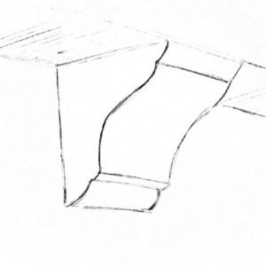 sketch of corbel